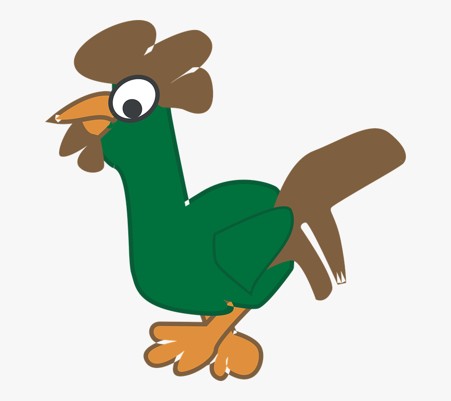 Green Chicken Clipart - Rooster Green, Transparent Clipart