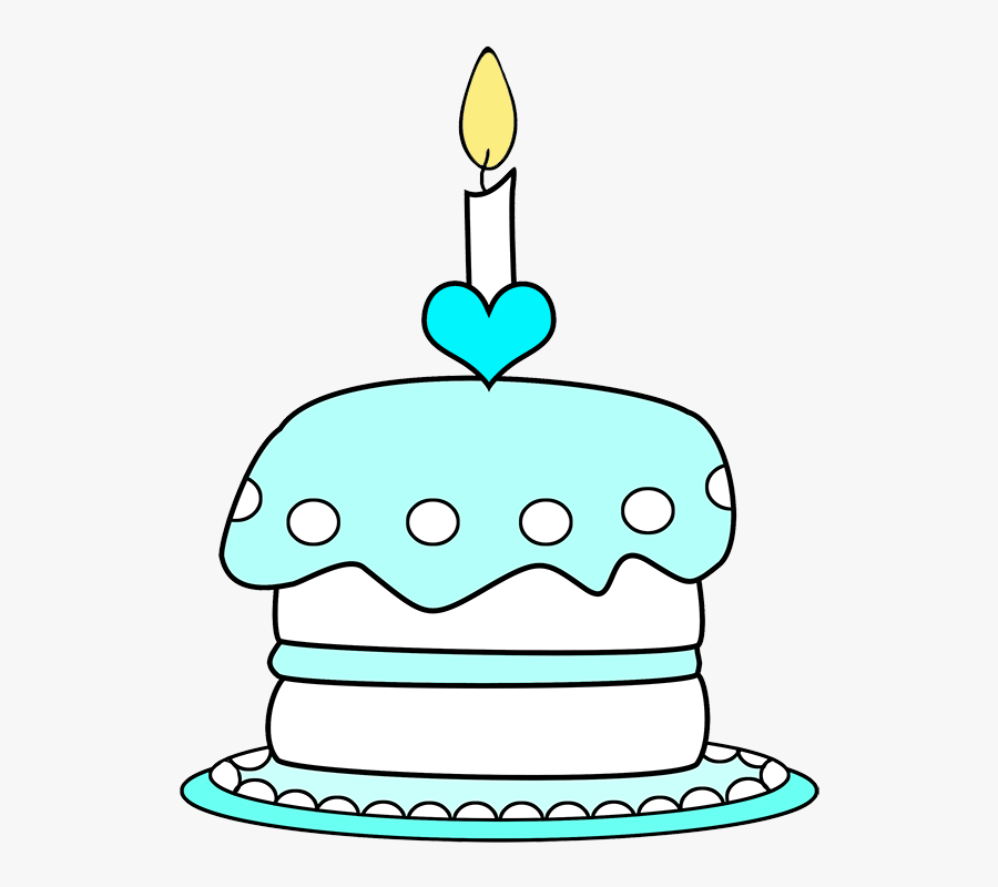 Cupcake Birthday Cake One Candle - Birthday Cake Clipart Cute No Candle, Transparent Clipart