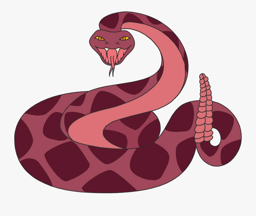 Diamondback Snake Clipart - Rattlesnake Clipart Png, Transparent Clipart