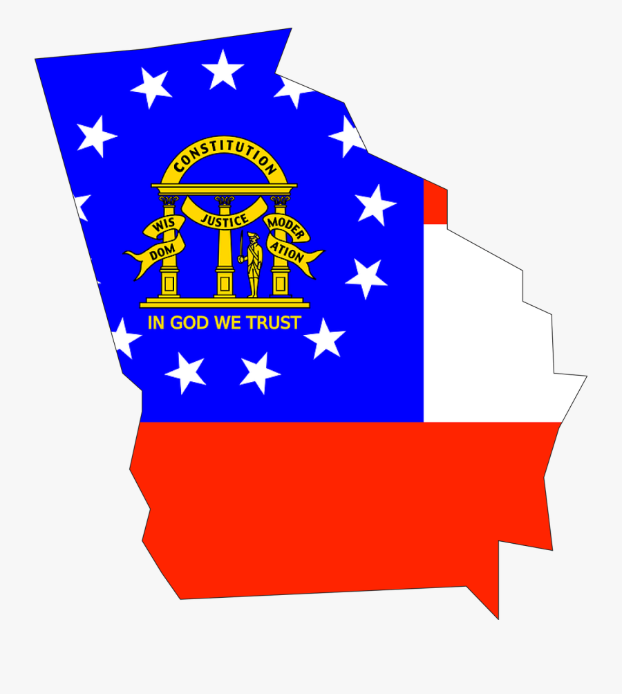 Georgia Flag Clipart Png - Georgia State Flag 2017, Transparent Clipart