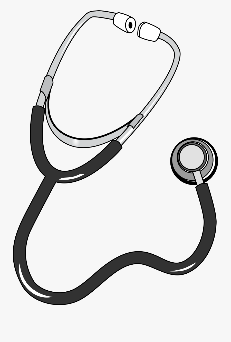 Stethoscope Drawing Line For Free Download - Stethoscope Drawing, Transparent Clipart