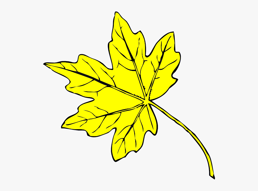 Yellow Leaf Clip Art At Clker - Thanksgiving Clip Art Leaves, Transparent Clipart