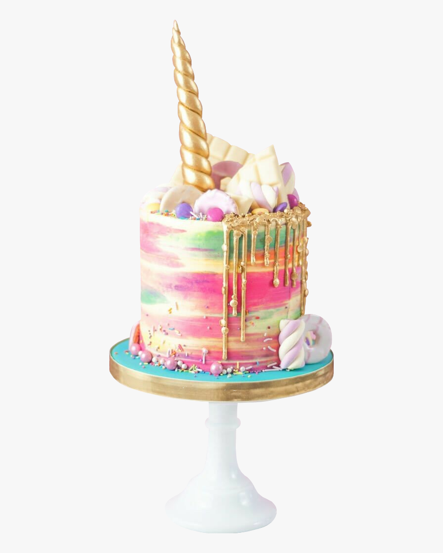 Clip Art Freeuse Stock Birthday Cake Unicorn Rainbow - Unicorn Birthday Cake Buttercream, Transparent Clipart