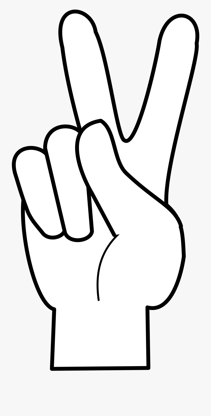Hand Peace Sign Clipart - Animated Hand Peace Sign, Transparent Clipart