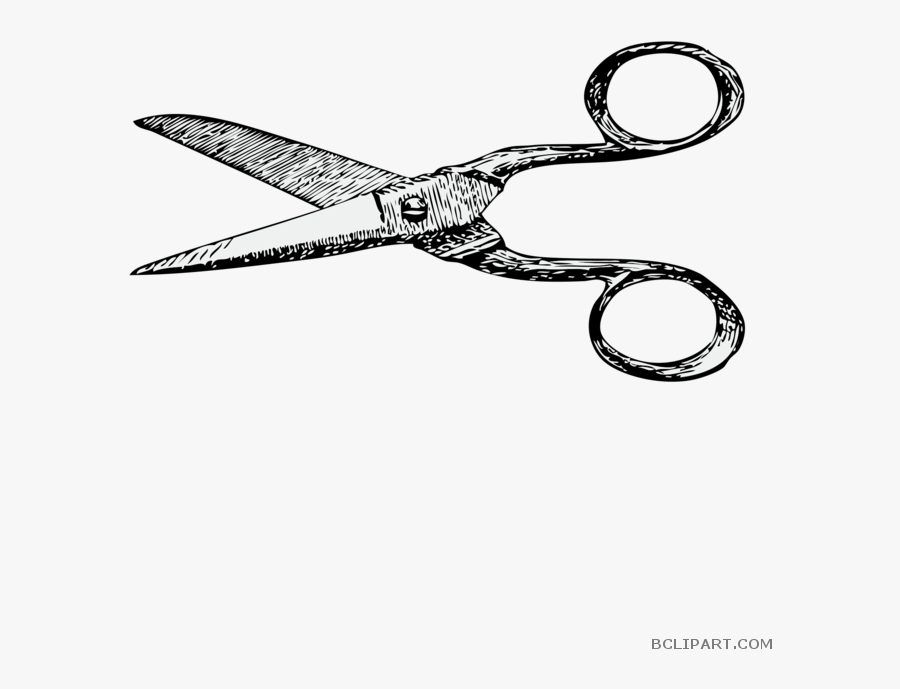 Vintage Scissor Clipart - Scissors Drawing Png, Transparent Clipart