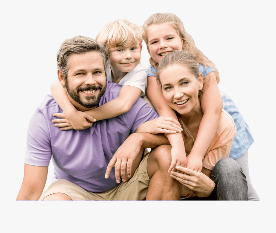 Married Couple With 2 Young Children - Harmonic Family, Transparent Clipart