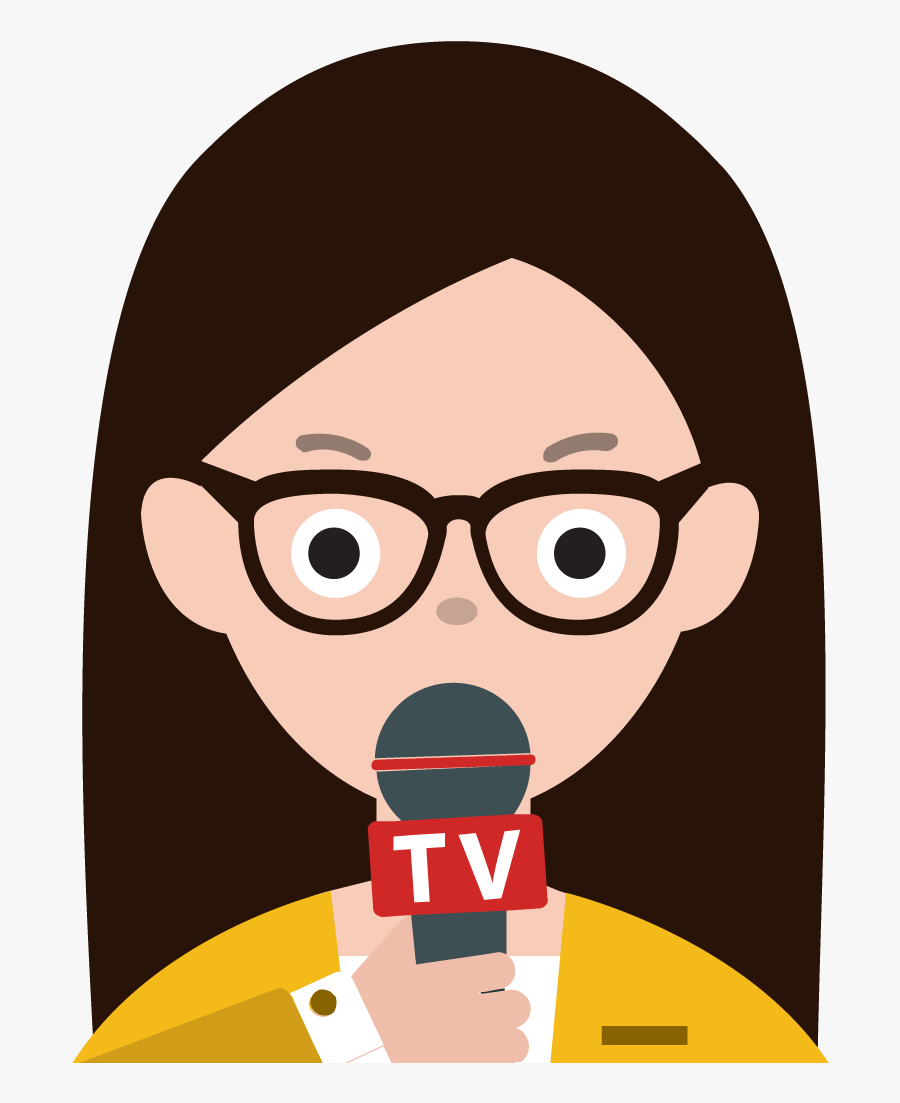 Free Tv Clipart Newspaper Reporter, Download Free Clip - News Reporter Clipart Transparent, Transparent Clipart