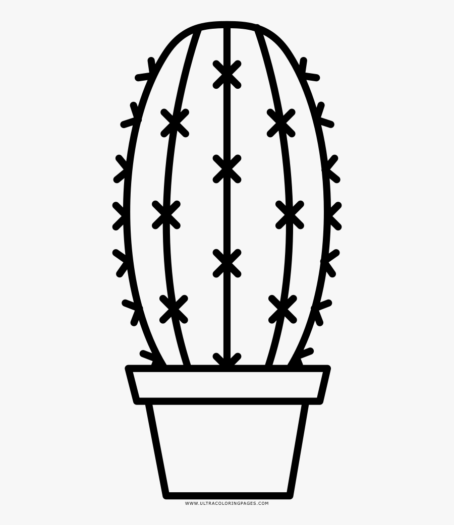 Simple Cactus Coloring Page With Collection Of Pages - Simple Cactus