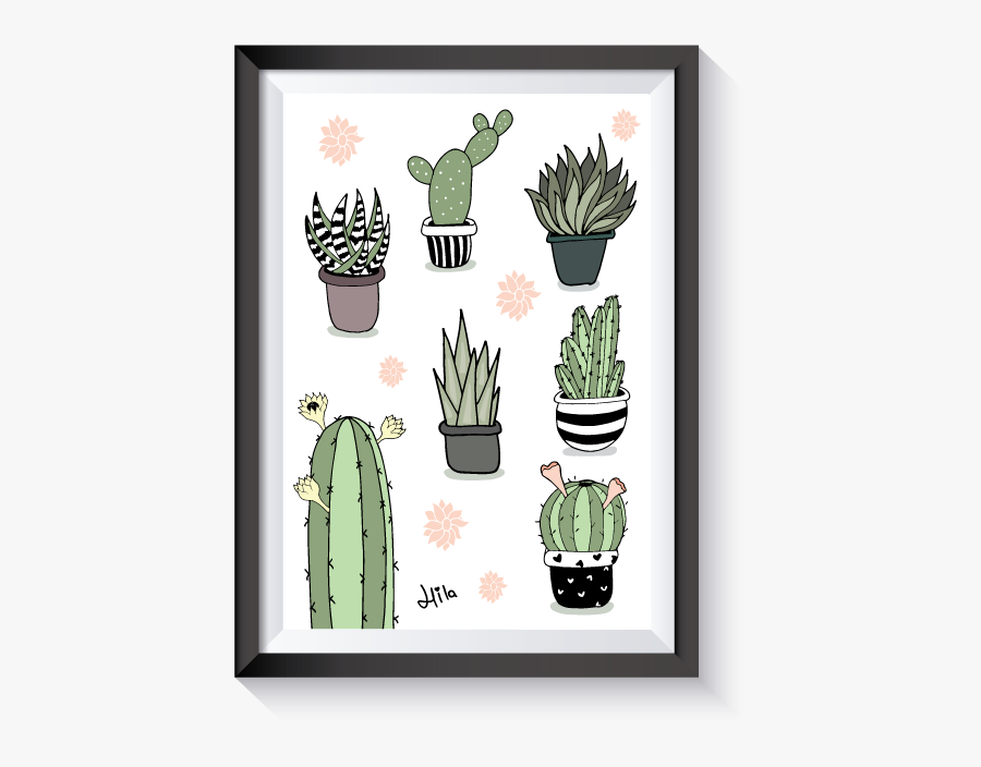 Clip Art Pretty Cactus - Illustration, Transparent Clipart