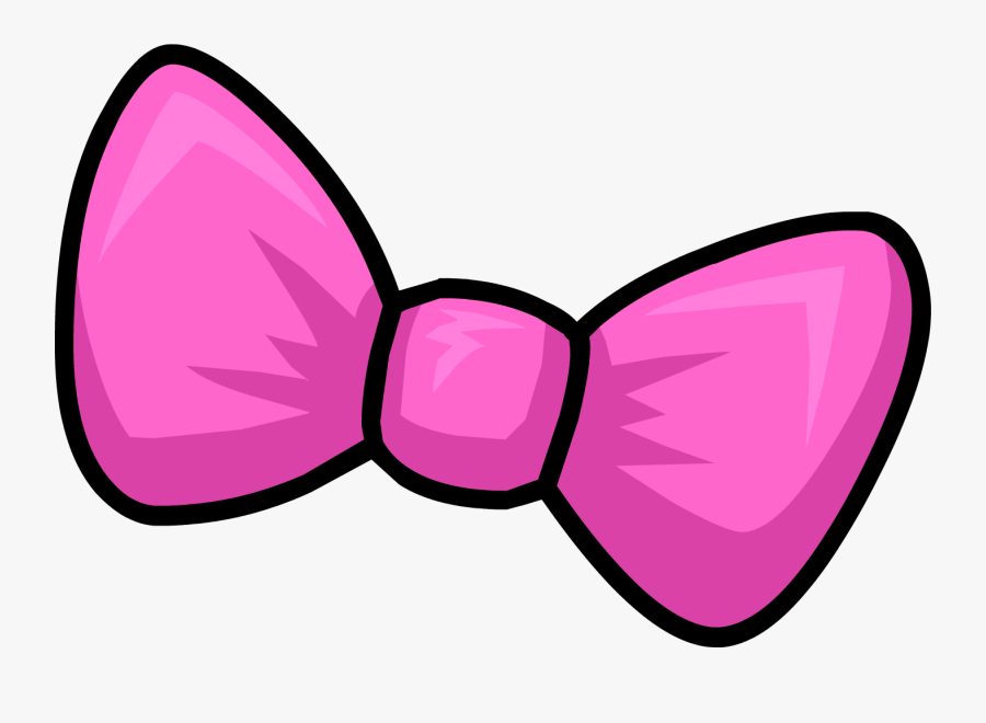 Club Bow Clipart - Club Penguin Pink Bow, Transparent Clipart