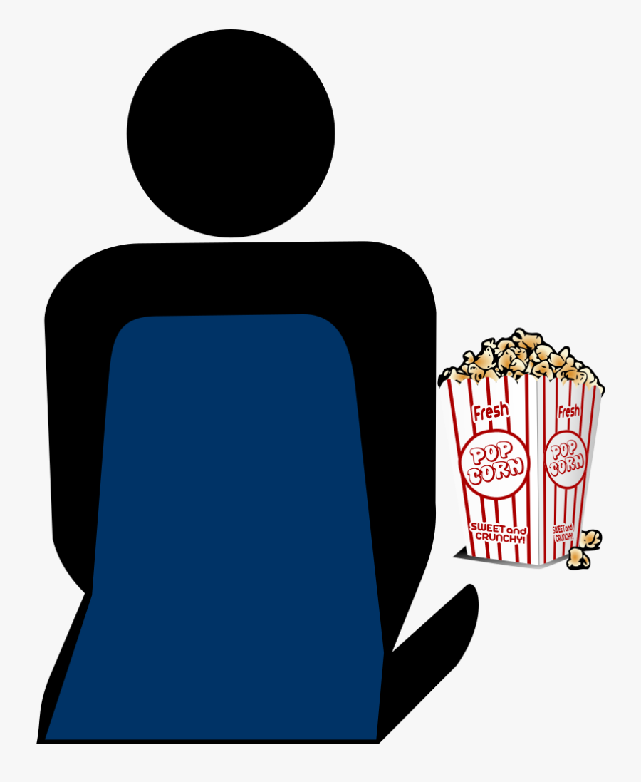 Cinema 2 Person With Popcorn - Popcorn Cinema Logo .png, Transparent Clipart