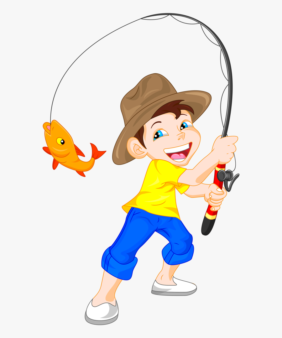 Fishing Clipart Little Boy - Kid Fishing Clipart , Free Transparent