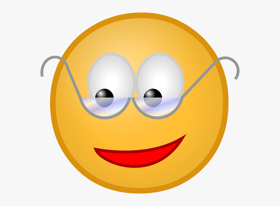 Smiley Face Animated Clip Art Smiley Face Thumbs Up - Smiley Face With Reading Glasses, Transparent Clipart