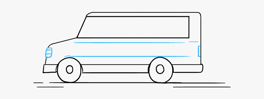How To Draw A School Bus - Model Car, Transparent Clipart