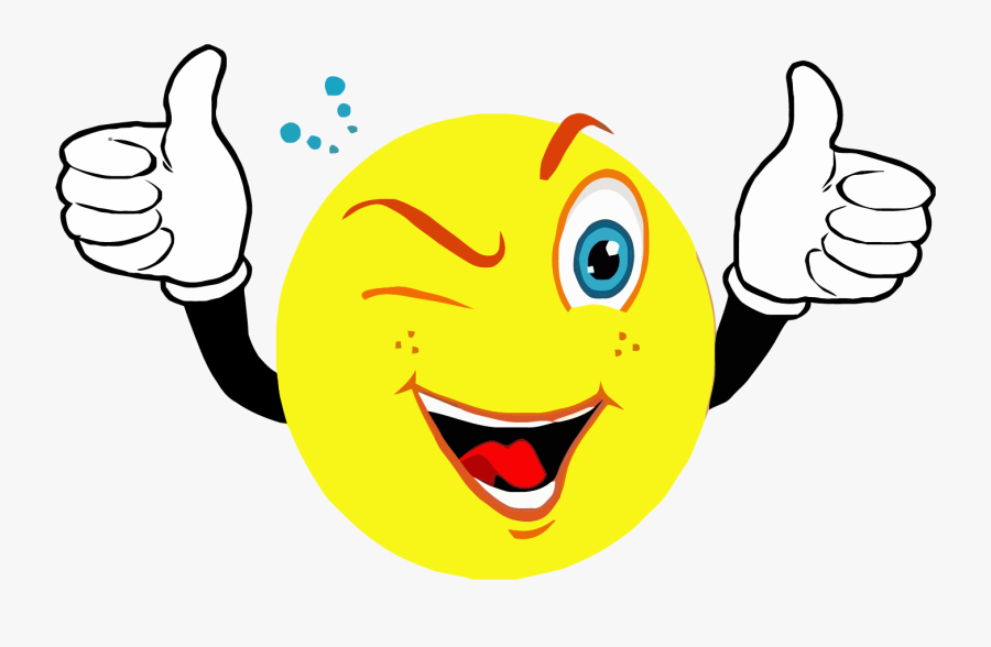 Smiley Face Clip Art - Smiley Face With Thumbs Up, Transparent Clipart