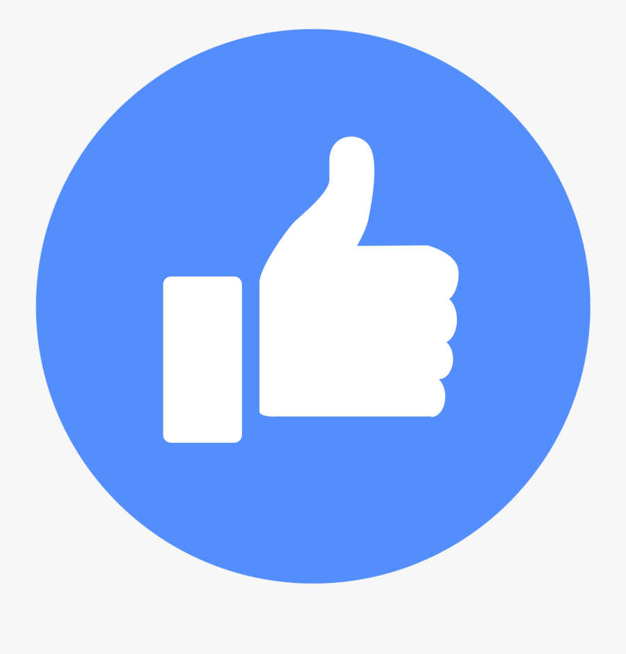 Transparent Thumbs Up Clipart No Background - Facebook Messenger Round Icon, Transparent Clipart