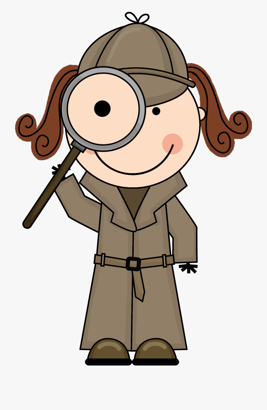 Free House With Magnifying Glass Clipart - Detective Clipart, Transparent Clipart