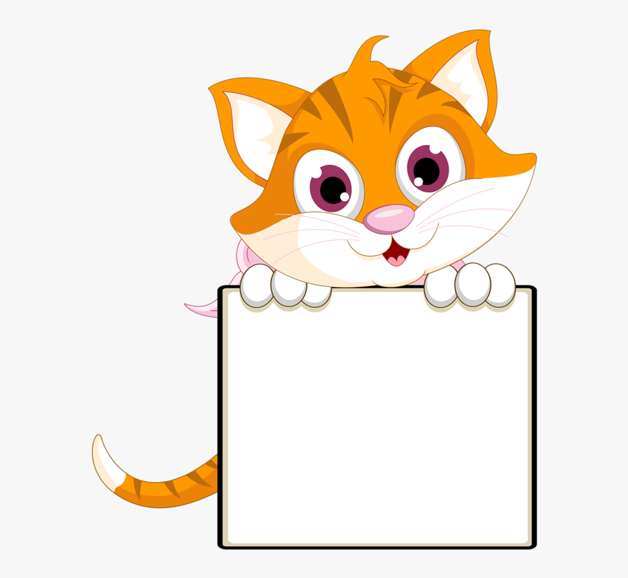 Kitty Cat Clip Art - Cat Borders And Frames, Transparent Clipart