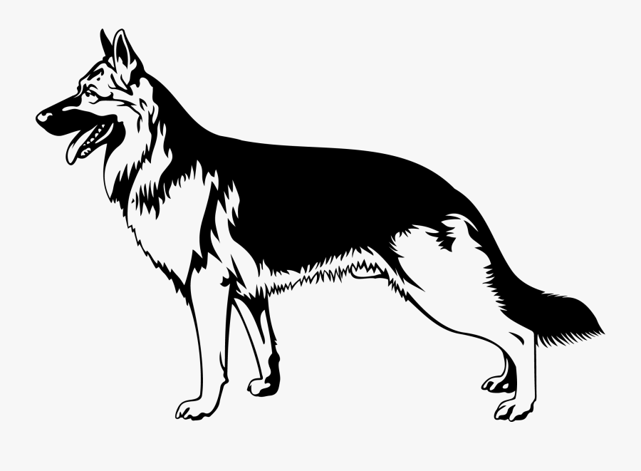 German Shepherd Dog Breed Clip Art - German Shepherd Silhouette, Transparent Clipart