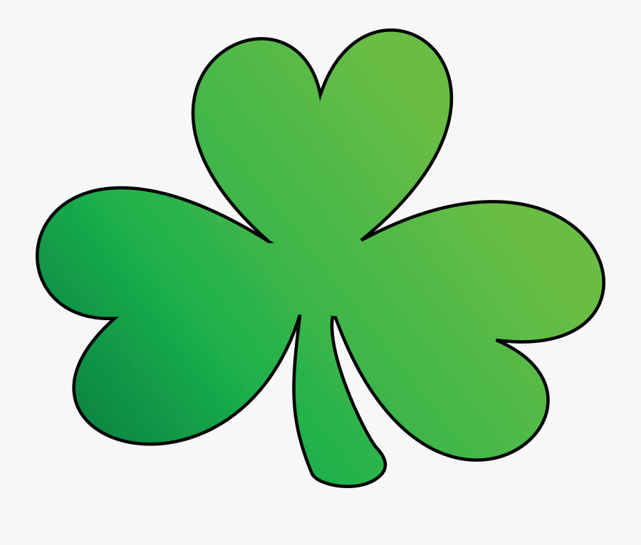 Free Clipart Of A Green Outlined Clover Shamrock - St Patricks Day Clip Art Jpg, Transparent Clipart