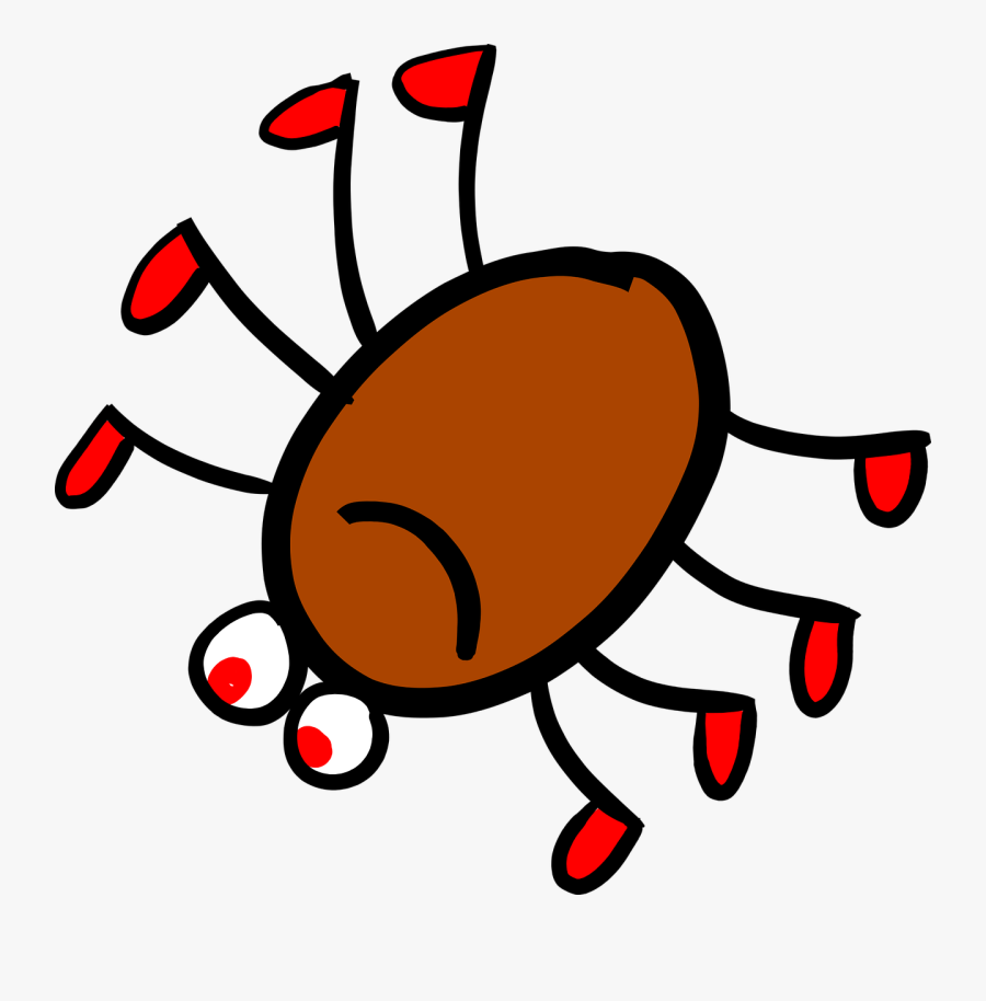 Spider Clipart Water Spider - Lyme Disease Tick Drawing, Transparent Clipart