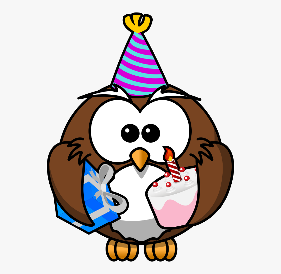 Happy Birthday Free Birthday Clipart Animations - Cartoon Owl, Transparent Clipart