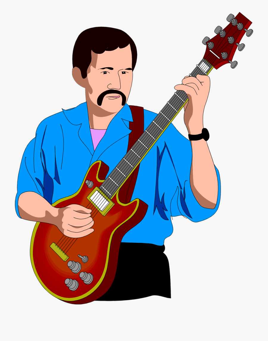 Free Playing Guitar Clipart Image - Guitarist Clipart, Transparent Clipart