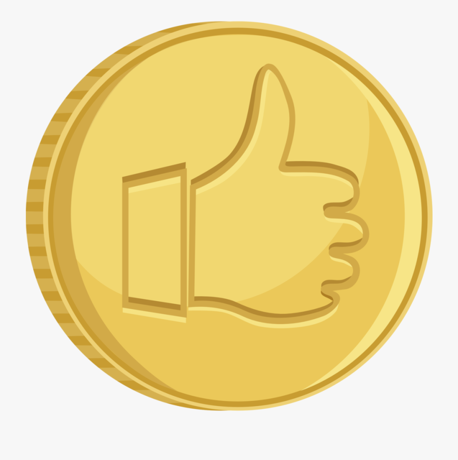 Coin,thumb,symbol - Gold Coins Cartoon Png, Transparent Clipart