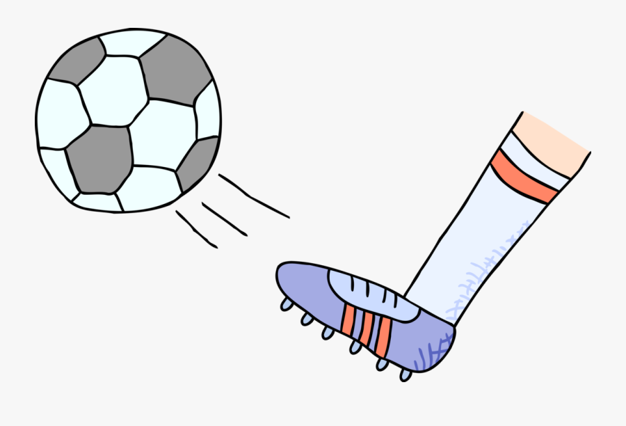 Foot Clipart Soccer - Foot Kicking Ball Clipart, Transparent Clipart