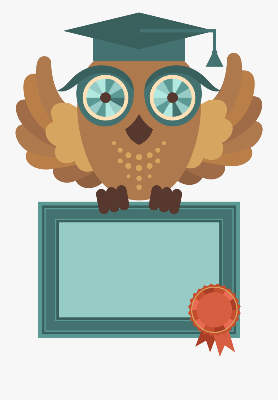 Owl Clipart Scholar - Burung Hantu Sarjana Png, Transparent Clipart