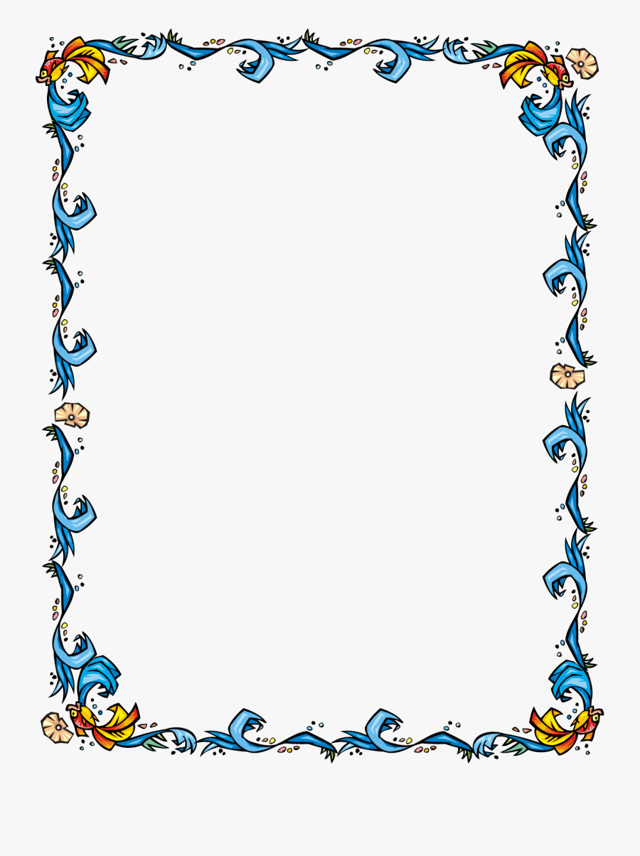 Swimming Clipart Frame - Border Clip Art, Transparent Clipart