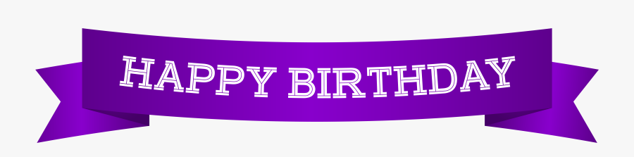 Happy Birthday Banner Purple Png Clip Art Image - Happy Birthday Banner Purple, Transparent Clipart