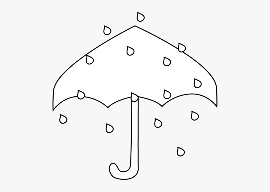 Rain Umbrella Black And White, Transparent Clipart