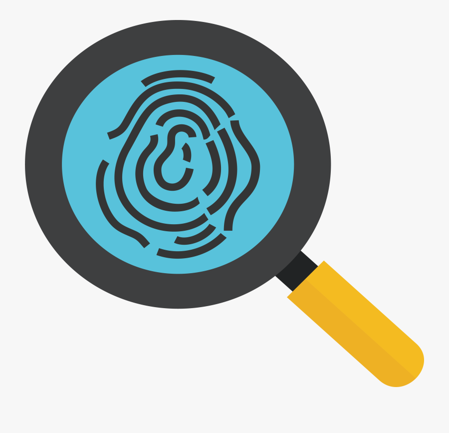 Fingerprint Clipart Magnifying Glass - Fingerprint Magnifying Glass Icon, Transparent Clipart
