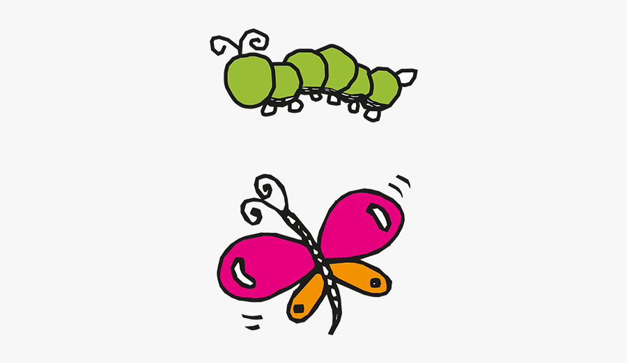 Caterpillars And Butterflies - Caterpillar To Butterfly Clipart, Transparent Clipart