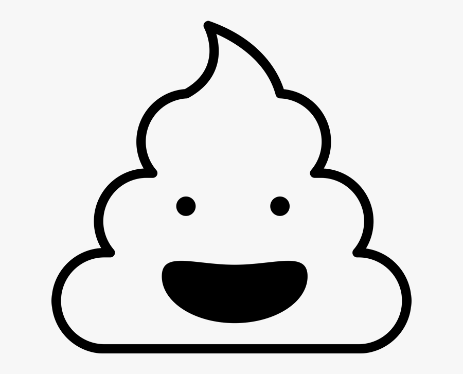 Poop Emoji Clipart Black And White, Transparent Clipart