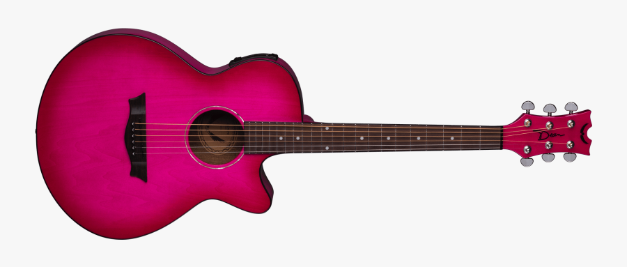 Acoustic Guitar Clipart Guitar Pink - Guitare Dean Performer Koa, Transparent Clipart