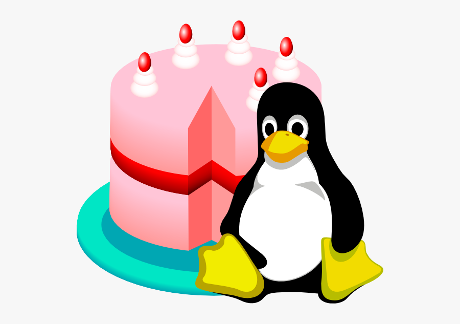 Happy Birthday Clip Art Free Download Clipart - Linux Penguin, Transparent Clipart