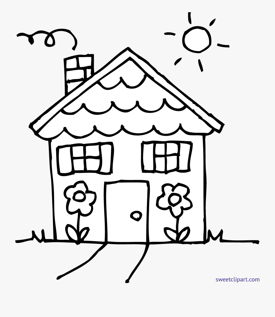 Free Clip Art Of House Clipart Black And White - House Clipart Black And White, Transparent Clipart