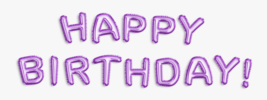 Birthday Clipart Purple - Happy Birthday Purple Transparent, Transparent Clipart
