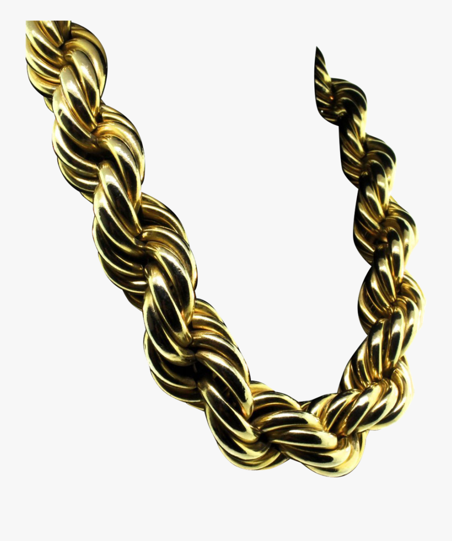 Vector Transparent Library Necklace Jewellery Gold - Gold Rope Chain Png, Transparent Clipart