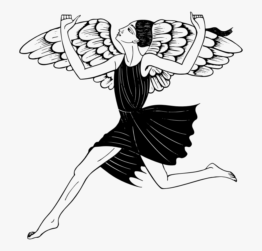 Line Art,angel,coloring Book - Eric Gill Wood Engravings, Transparent Clipart