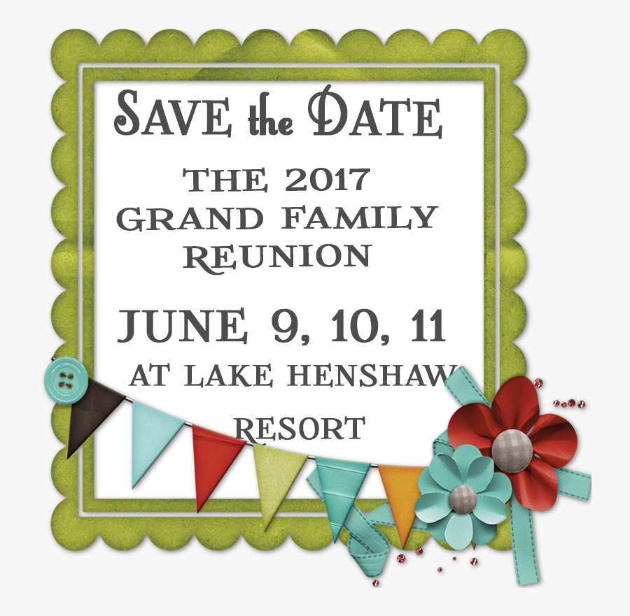 Invitation Clipart Reunion - Grand Family Reunion Invitation, Transparent Clipart