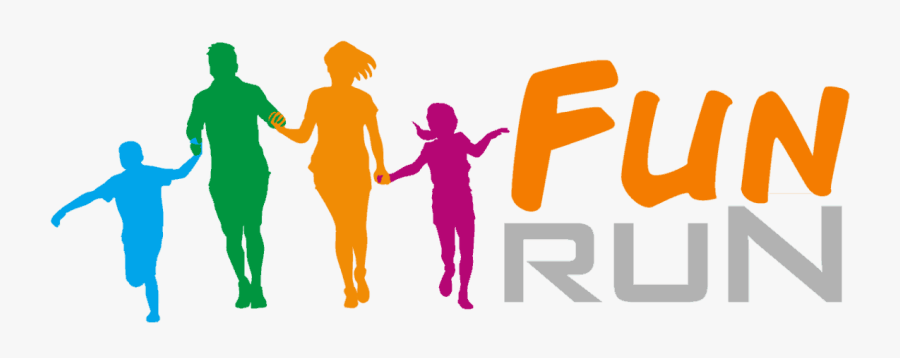 Transparent Children Running Clipart - Family Fun Run Logo, Transparent Clipart