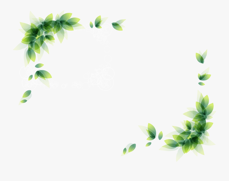 Clip Art Green Leaves Border Transprent Png Ⓒ - Corner Floral Border Transparent, Transparent Clipart