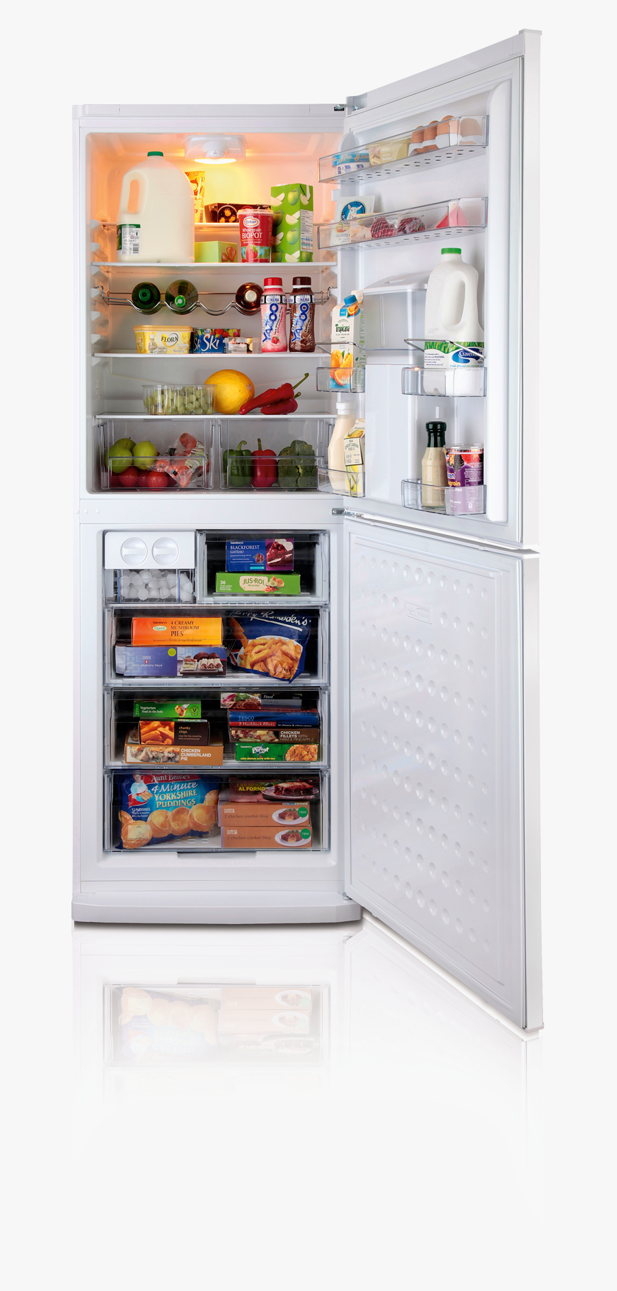 Beko Cf64s Fridge Freezer Silver, Transparent Clipart