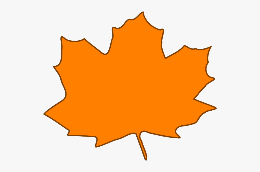 Orange Fall Leaf Clipart, Transparent Clipart