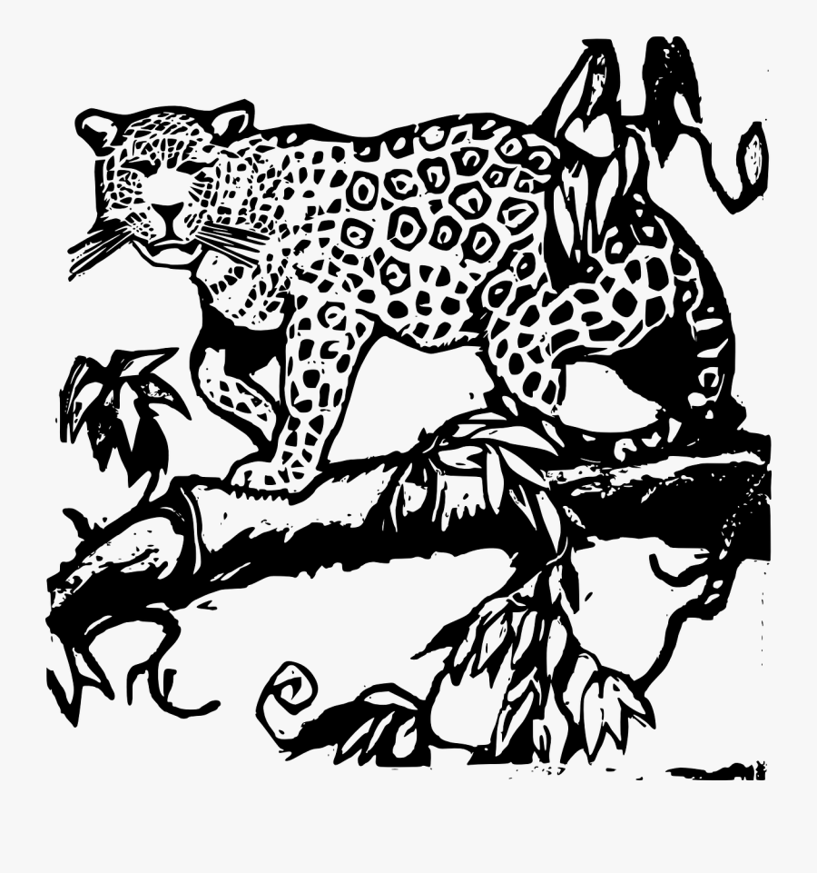 Jaguar Black And White Clipart, Transparent Clipart