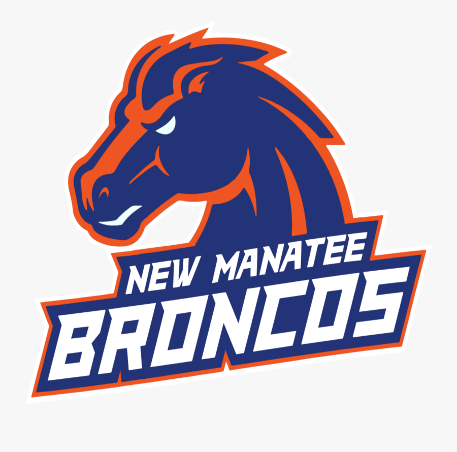 New Manatee Broncos Logo, Transparent Clipart