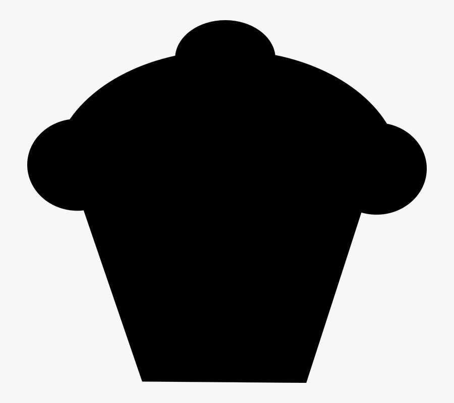 Silhouette Of A Cupcake, Transparent Clipart